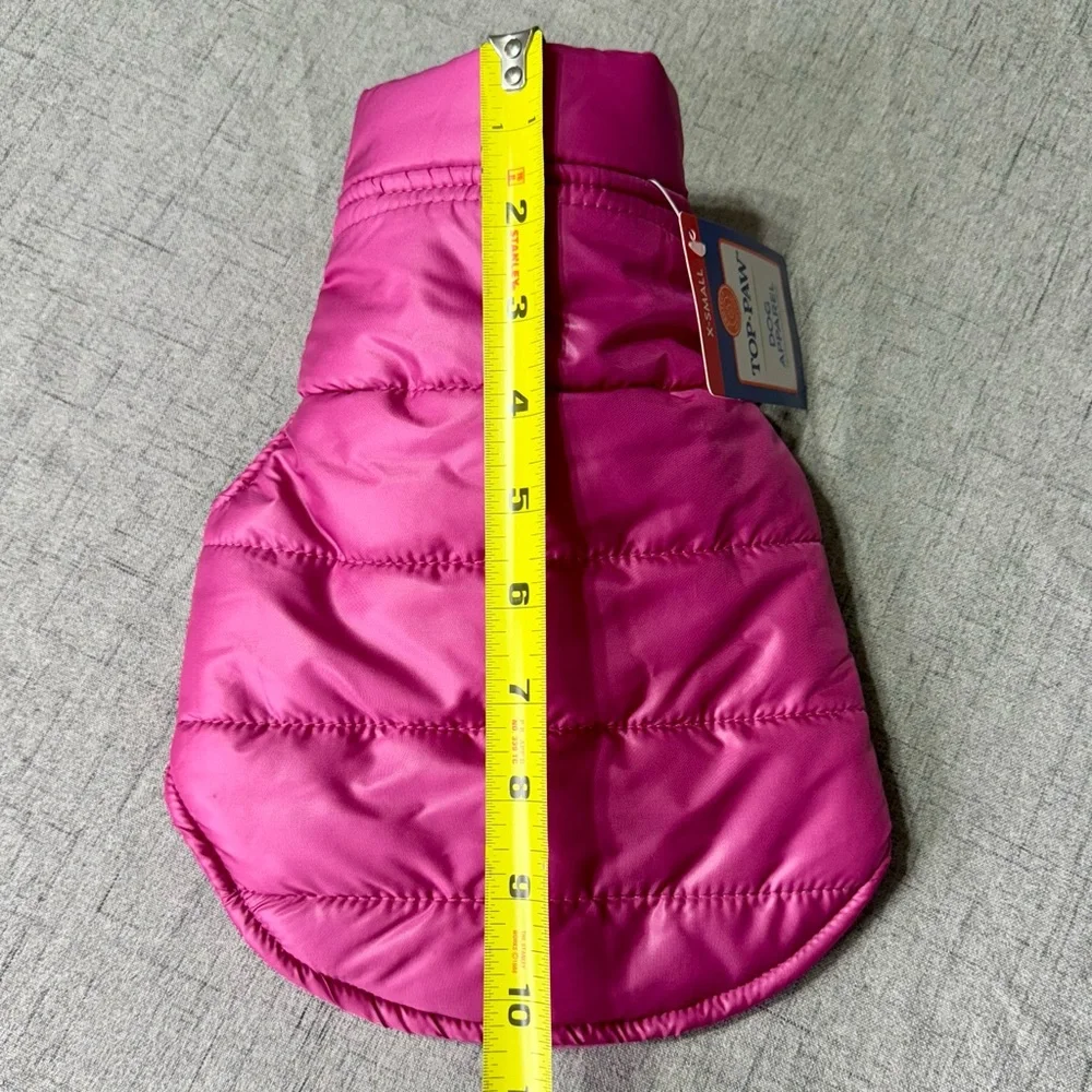 Top Paw Dog Coat Winter Puffer Jacket Fleece Lined Berry Pink XS NWT